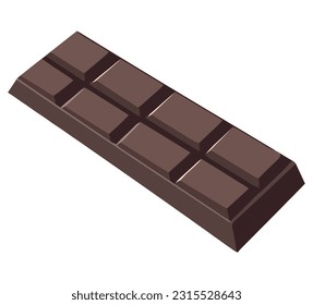 chocolate bar design illustration over white