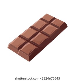 Chocolate bar design over white