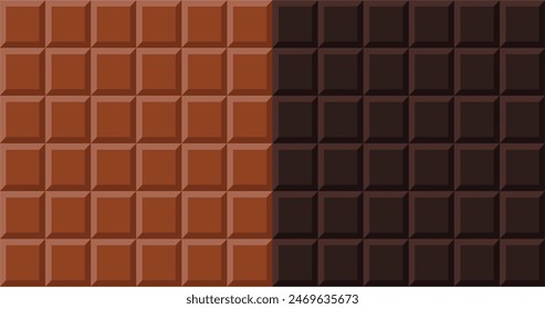 chocolate bar design with two types of chocolate and dark chocolate, vector abstract pattern background theme. high quality eps file