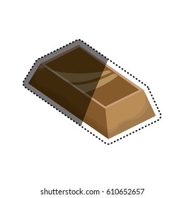 Chocolate bar dessert icon vector illustration graphic design
