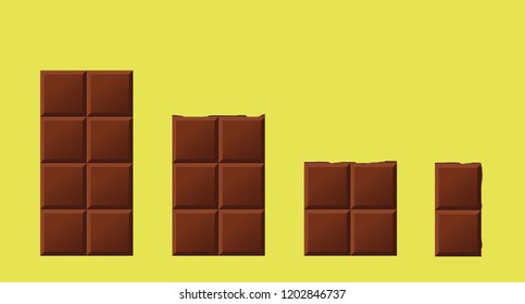Chocolate Bar Eating Sequence Vector