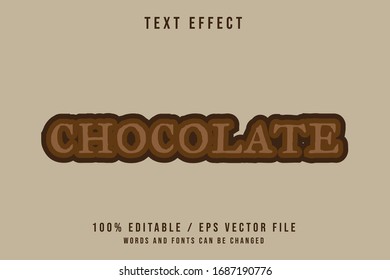 Chocolate bar editable text effect