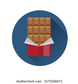 Chocolate Bar Flat Design Icon 