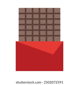 Chocolate Bar Flat Icon Design For Personal nad Commercial Use