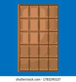 chocolate bar flat icon logo vector illustration, isolated stock vector