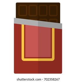 Chocolate bar flat icon, vector sign, colorful pictogram isolated on white. Symbol, logo illustration. Flat style design