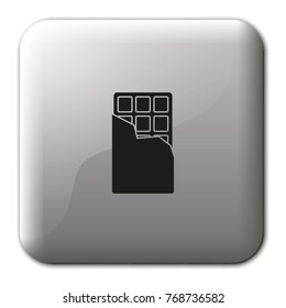 Chocolate bar flat vector icon.