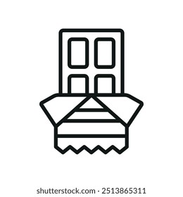 Chocolate bar food beverage icon vector basic design simple and modern concept templates