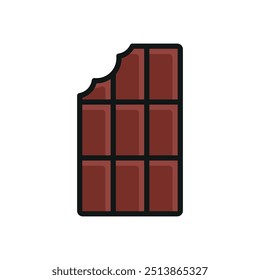 Chocolate bar food beverage icon vector basic design simple and modern concept templates