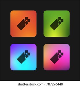 Chocolate bar four color gradient app icon design