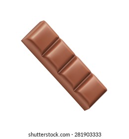 Chocolate bar four pieces vector