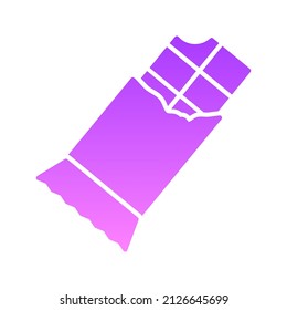 Chocolate Bar Glyph Gradient icon design