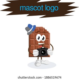Chocolate bar graphic vector Illustration with camera poses. Perfect for card, poster, banner, T-shirt, etc.