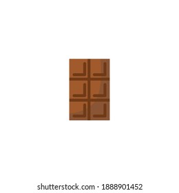 Chocolate bar icon. Bakery icon. Simple, flat, color.