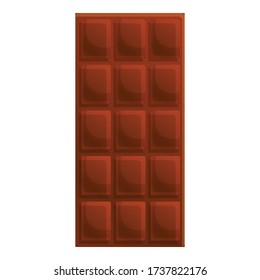 Chocolate bar icon. Cartoon of chocolate bar vector icon for web design isolated on white background
