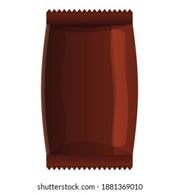 Chocolate bar icon. Cartoon of chocolate bar vector icon for web design isolated on white background