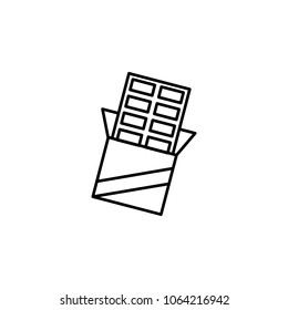 chocolate bar icon. Element of eating for mobile concept and web apps. Thin line  icon for website design and development, app development. Premium icon on white background