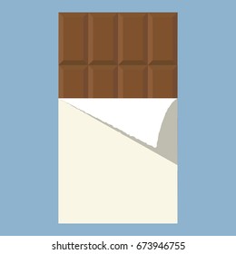 Chocolate bar icon, flat design