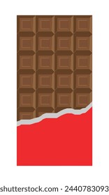Chocolate bar icon. Flat illustration of chocolate bar. chocolate icon. Vector illustration. EPS 10