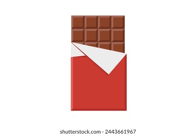 Icono de la barra de chocolate. Ilustración plana del icono del vector de la barra de chocolate para el diseño web. Icono de vector de chocolate aislado sobre fondo transparente, diseño de logotipo de chocolate.