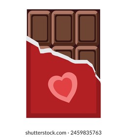 Chocolate bar icon. Flat illustration of chocolate bar vector icon for web design
