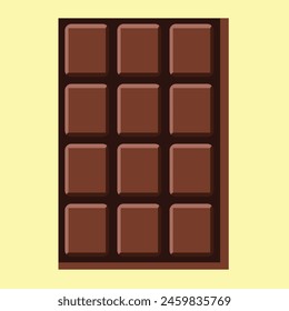 Chocolate bar icon. Flat illustration of chocolate bar vector icon for web design