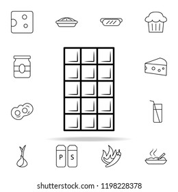 chocolate bar icon. Food icons universal set for web and mobile