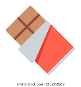 Chocolate bar icon isolated on white background. Vector art.