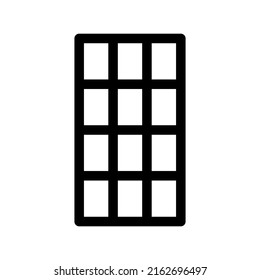 chocolate bar icon or logo isolated sign symbol vector illustration - high quality black style vector icons
