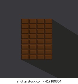 Chocolate bar icon, modern minimal flat design style, vector illustration