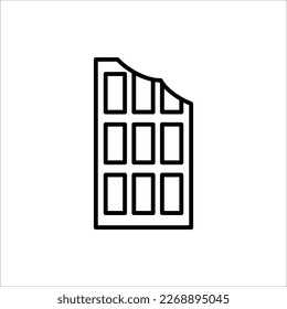 icono de barra de chocolate con fondo blanco