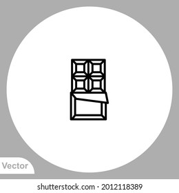 Chocolate bar icon sign vector,Symbol, logo illustration for web and mobile