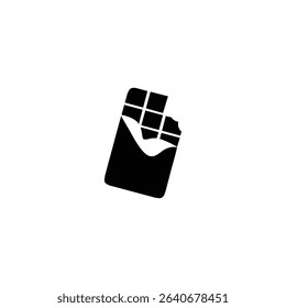 Chocolate Bar Icon with Simple Design Vector Illustration Isolated on White Background. 