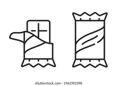 Chocolate Bar icon. Simple Linear symbol. Vector illustration.