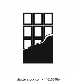 Chocolate bar icon in simple style isolated vector illustration. Sweets symbol