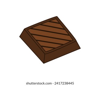 Chocolate bar icon suitable for food apps, websites, and packaging designs, as well as advertising and promotional materials for confectionery brands.