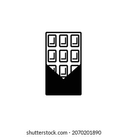 chocolate bar icon, sweet vector, chocolate illustration