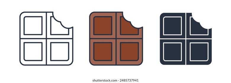 chocolate bar Icon symbol vector illustration isolated on white background