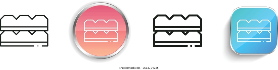 chocolate bar icon. Thin Linear, Regular and Button Style Design Isolated On White Background