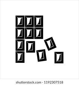 Chocolate Bar Icon Vector Art Illustration