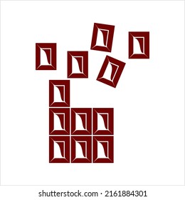 Chocolate Bar Icon Vector Art Illustration