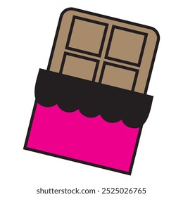 chocolate bar icon vector design. sweet chocolate icon