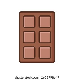 ícone de barra de chocolate vetor modelo de design simples e limpo