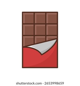 ícone de barra de chocolate vetor modelo de design simples e limpo