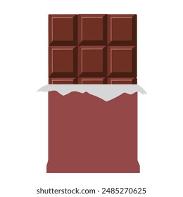 Chocolate bar icon. Vector illustration.