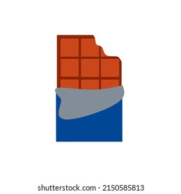 chocolate bar icon vector on white background