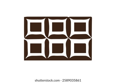 chocolate bar icon vector silhouette isolated in white background