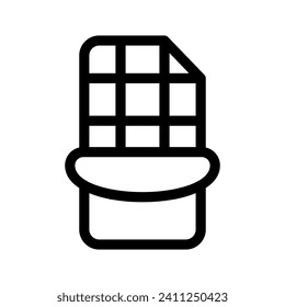 Chocolate Bar Icon Vector Symbol Design Illustration