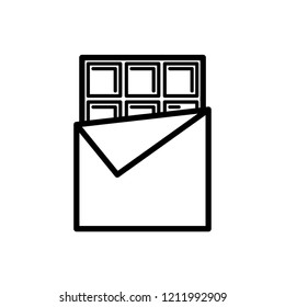 chocolate bar icon vector template