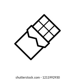 chocolate bar icon vector template